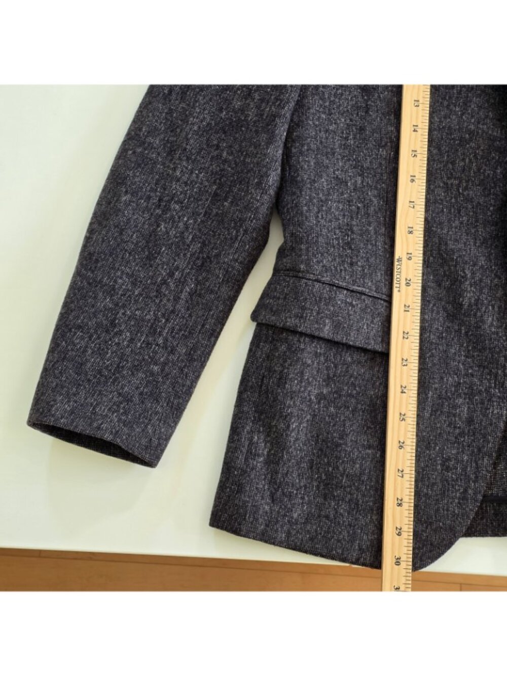 Bar III Slim Fit Blazer Men 42R Heathered Charcoal Gray Wool Textured Macys Edgy - Picture 10 of 16